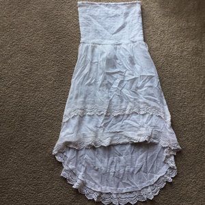 Maurices white lace tube top dress